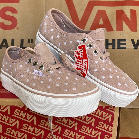 Vans Authentic Platforms Suede Polka Dot Shwgry/True White WMNS - Picture 6 of 16